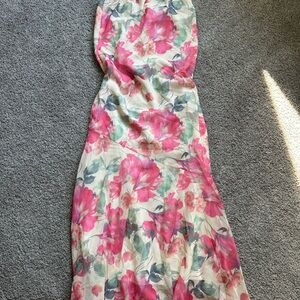 Floral Strapless Maxi Dress